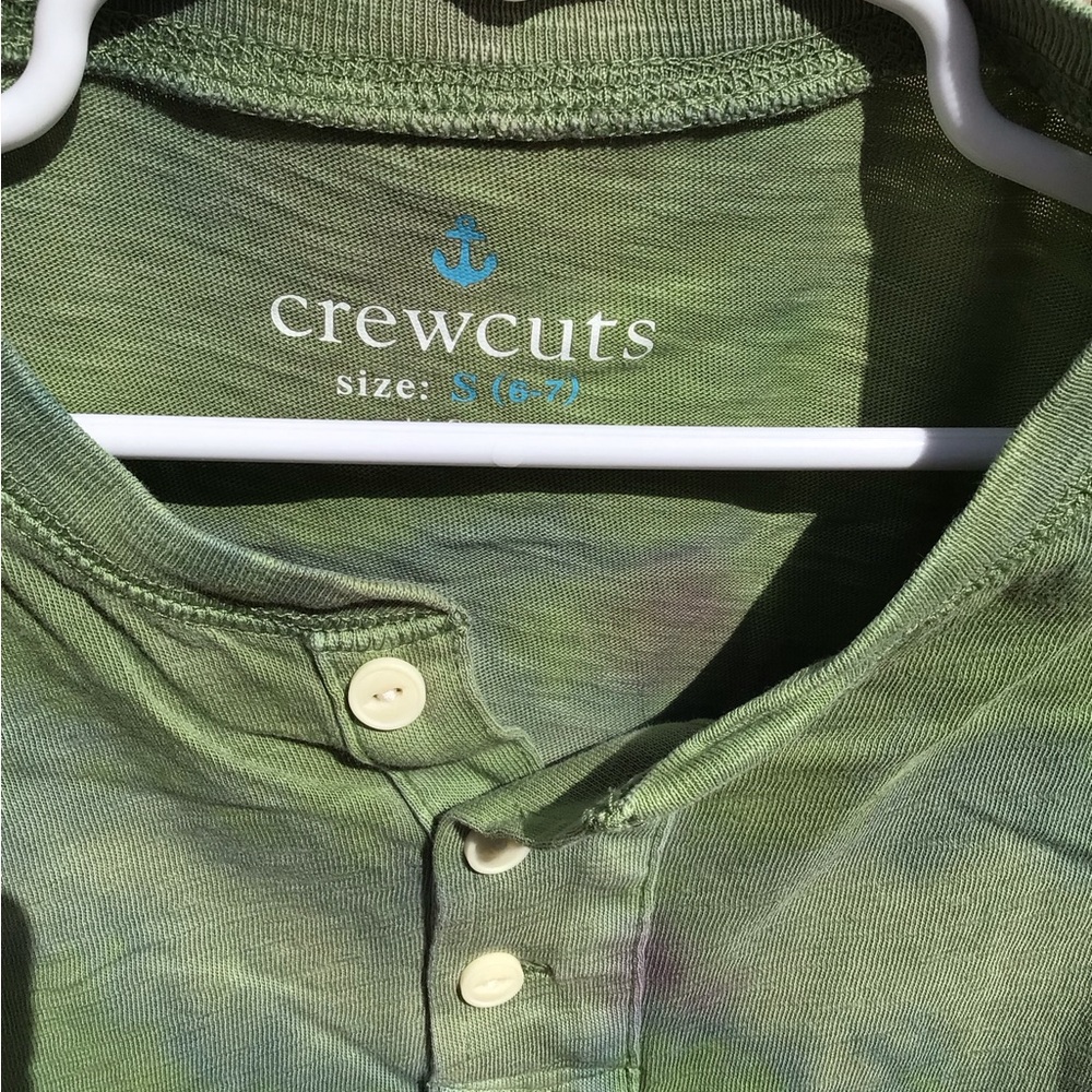 Crewcuts Green Ice Dye Long Sleeve Henley